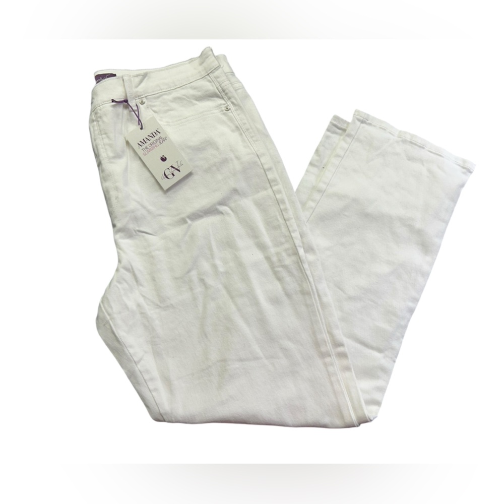 GLORIA VANDERBUILT Plus size 31 in. Solid Average Amanda vintage white jeans NWT